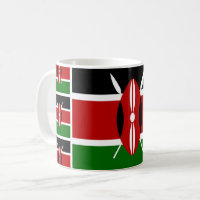 Kényan Drapeau Mug, Patriotique Kenya Tea Cup