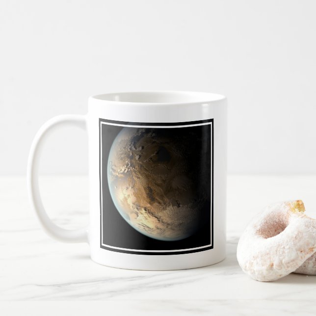 Mug Kepler-186f Orbitant Une Étoile Éloignée. (Avec donut)