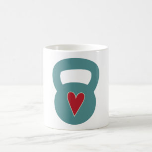 Mug Kettlebell avec un coeur