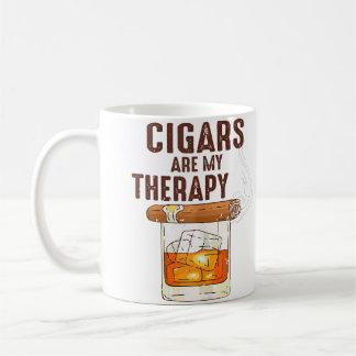 Mug Ki Cigar Smoker Cigars Are My Therapy Bourbon