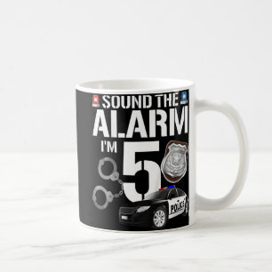 Mug Kids 5 Year Old Police Birthday Officier Cop Car 5
