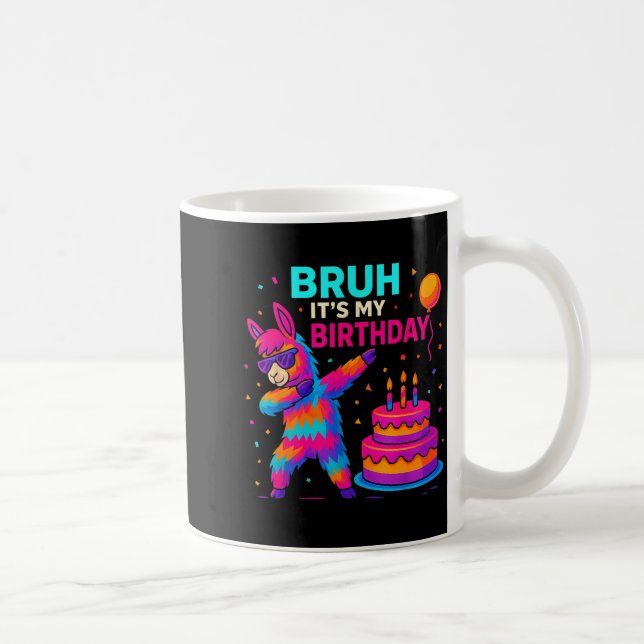 Mug Kids Dabbing Llama Birthday Funny Bday Party Tee  (Droite)