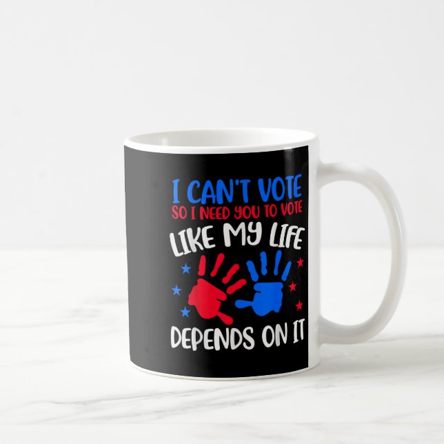 Mug Kids Voting Shirt I Can't Vote Future Voters Girls (Droite)
