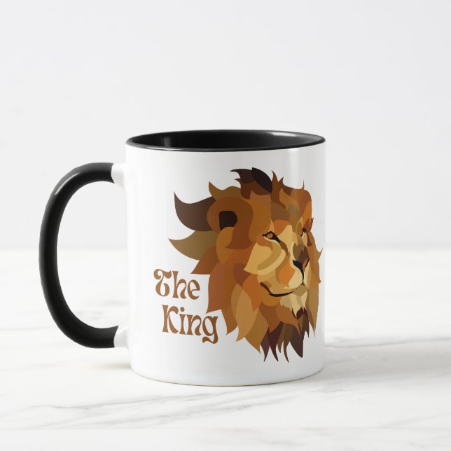 MUG KING LION ILLUSTRATION WORLD MEILLEUR PÈRE (Gauche)