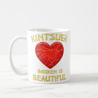 Mug Kintsugi Cassé Est Belle Réparation Japonaise Doré