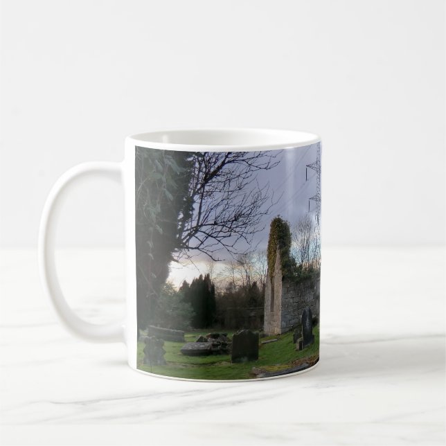 Mug Kirk noir de l'Outlander : Ruines d'église (Gauche)