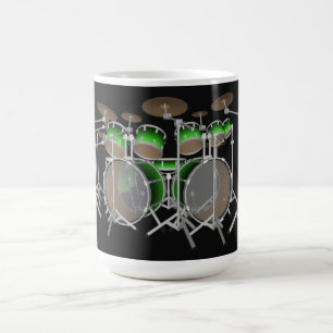Mug Kit de 10 pièces pour tambour : Dégradé vert:Co