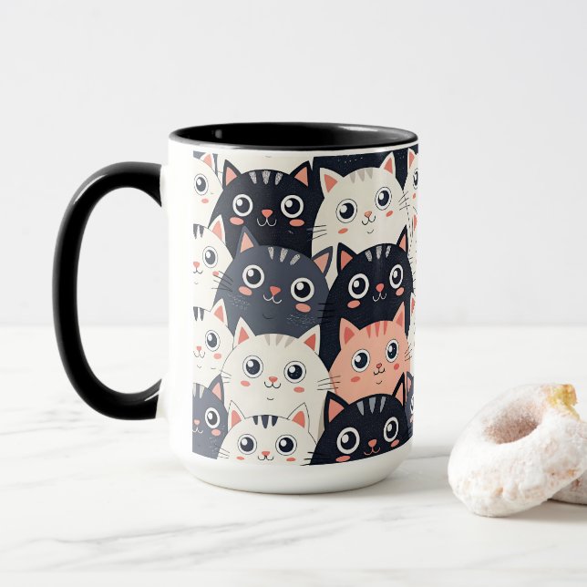Mug Kitty Kat Kaleidoscope (Avec donut)