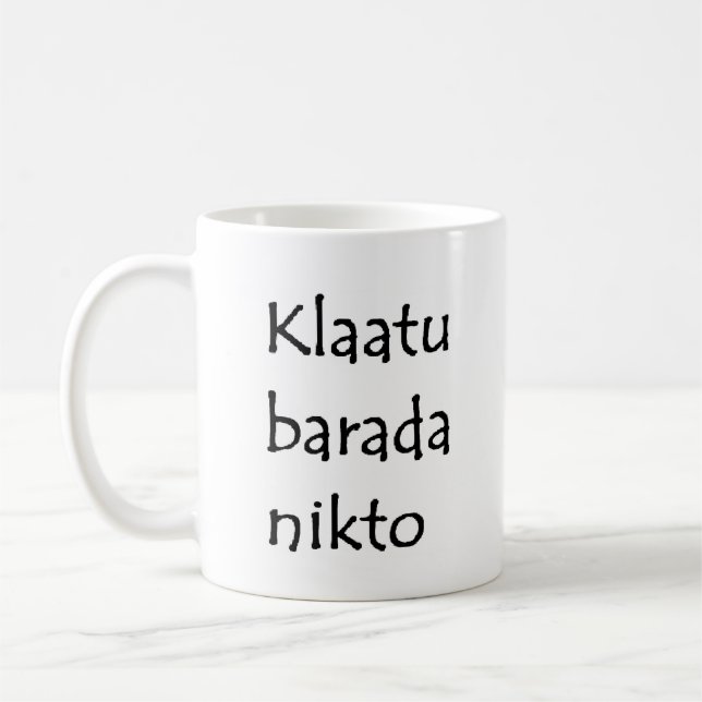 Mug klaatu barada nikto (Gauche)