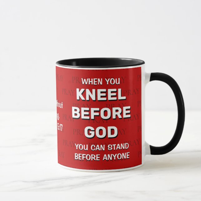 Mug KNEEL Rouge AVANT LA PRIÈRE DE DIEU (Droite)