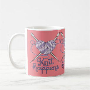 Mug Knit Happy Amusant Tricot Yarn Lover Design