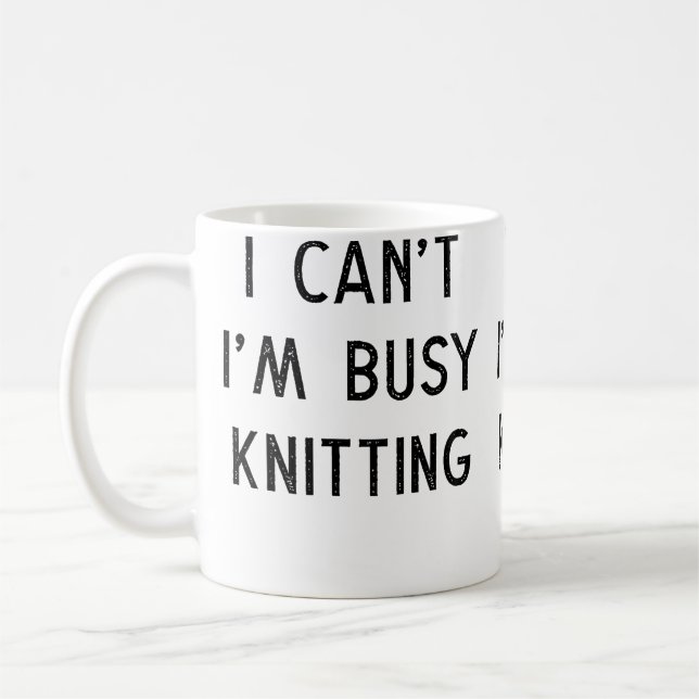 Mug Knitting Idea For Her Knit Lover Busy Knitting Uni (Gauche)