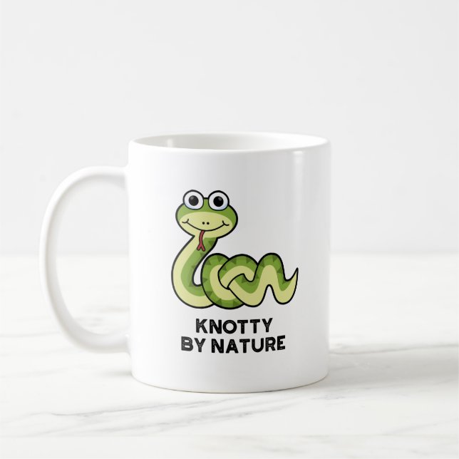 Mug Knotty By Nature Funny Snake Pun (Gauche)