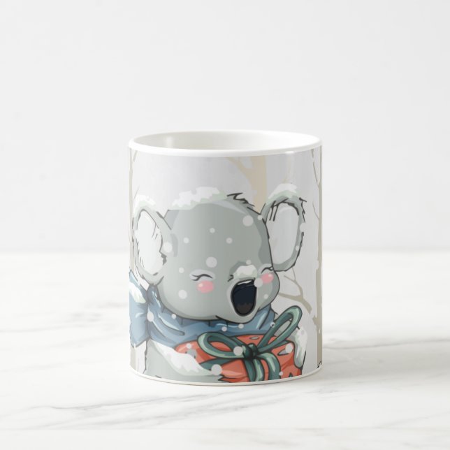 Mug Koala gris clair dans la boue de bois de neige (Centre)