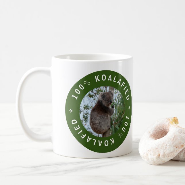 Mug Koala Koalafied Certifié animal mignon Australie (Avec donut)