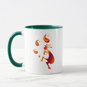 Mug Kokopelli avec Red Yin Yang