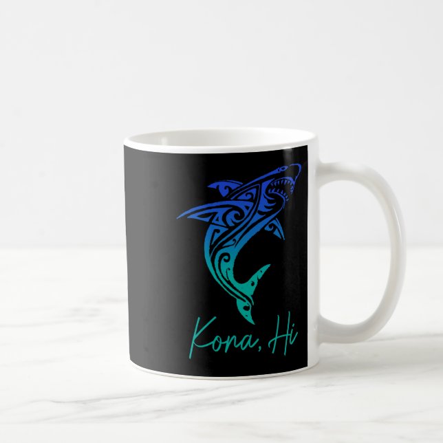 Mug Kona Hawaii Shark Diving Fishing Surfing Surfer Ha (Droite)