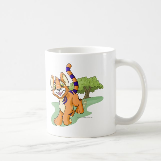 Mug Kougra orange aventureux sur l'île de mystère (Droite)
