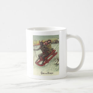 Mug Krampus Kidnapping Enfants Sur Le Drapeau