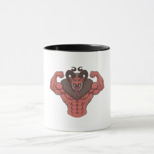 Mug Krampus Noël Flexion Musculaire Fitness Effrayant