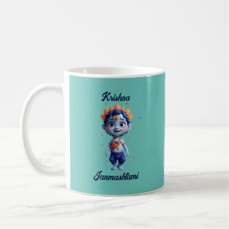 Mug Krishna Janmashtami muqueuse bleue