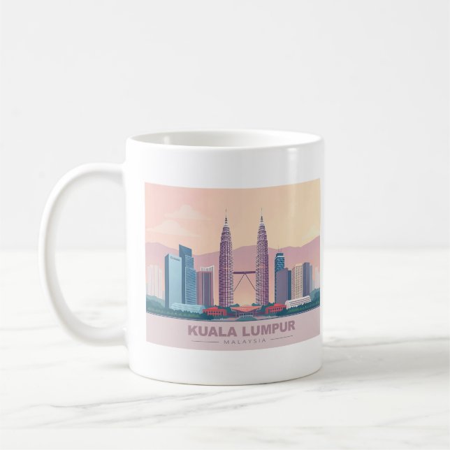 Mug Kuala Lumpur Malaisie Pastel Travel (Gauche)