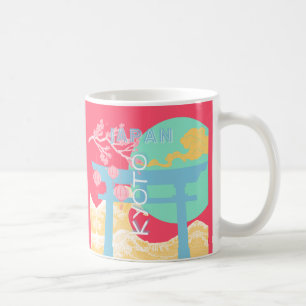 Mug Kyoto Japon Retro Travel Art