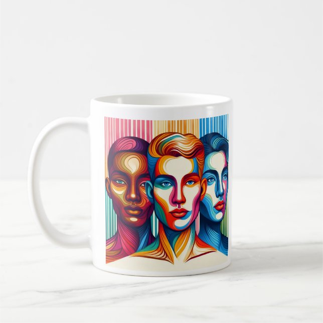Mug La beauté dans l'égalité 3 visages (Gauche)