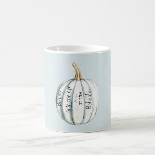 Mug La beauté de la citrouille blanche bleu clair est