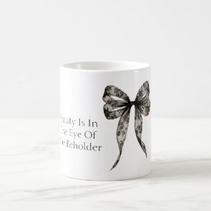 Mug La Beauté du Nœud en Fausse Dentelle Noire Est