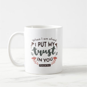 Mug La Bible Florale Verse Art 'Je mets ma confiance e
