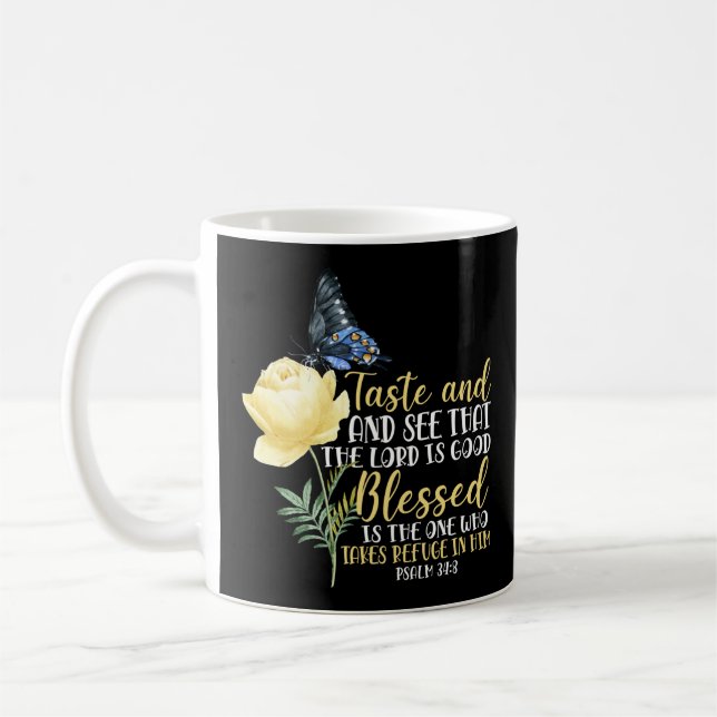 Mug La Bible Verse Goûtez Et Voyez Que Le Seigneur Est (Gauche)