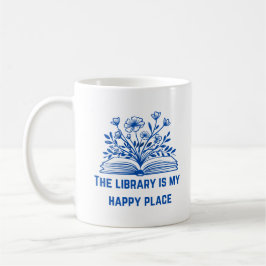 Mug La bibliothèque est mon endroit heureux - Inspirat