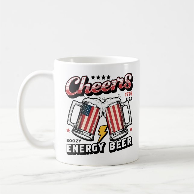Mug La bière américaine en verre acclamé (Gauche)