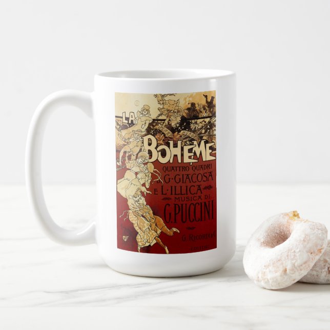 Mug La Bohème - affiche vintage 1896 (Avec donut)