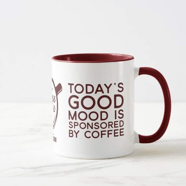 Mug La bonne humeur d'aujourd'hui est sponsorisée par  (Droite)