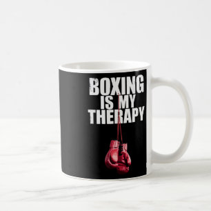 Mug La boxe est ma thérapie Citation Boxe Kickboxing B