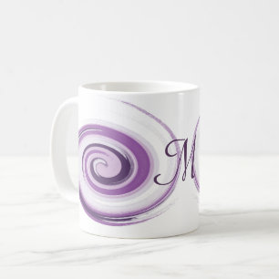 Mug La brosse violette abstraite frotte la spirale.
