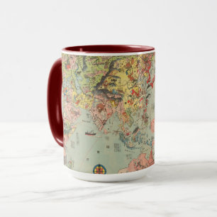 Mug La carte du monde en un coup d'oeil - Les routes a