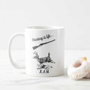 Mug La chasse personnalisée, c'est la vie