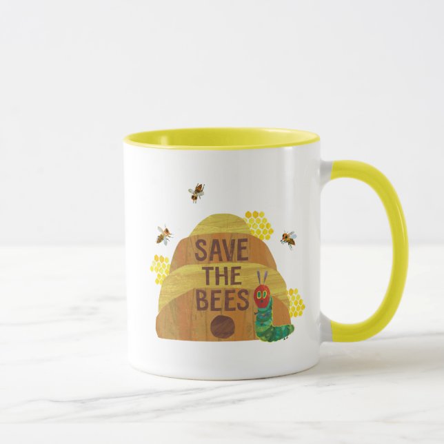 Mug La chenille très affamée Sauvez les abeilles (Droite)