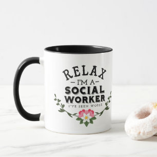 Mug La citation florale de feuille verte rose