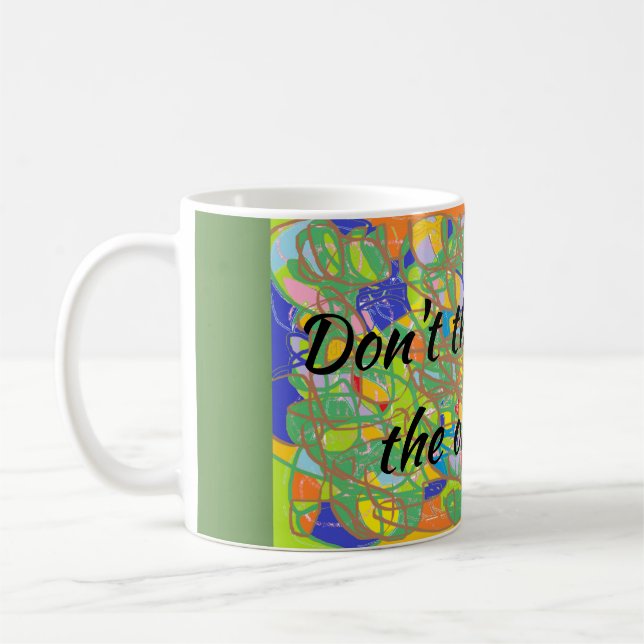 Mug la citation noire orpheline ne pensent pas que (Gauche)