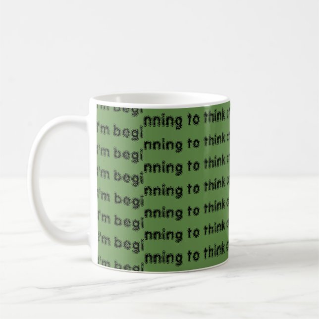 Mug La citation noire orpheline pensent que fou est (Gauche)