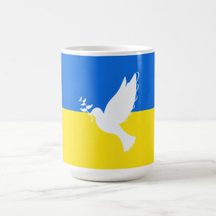 Mug La colombe de café ukrainienne de la paix soutient