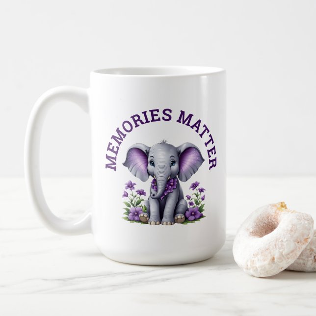Mug La conscience d'Alzheimer Les souvenirs comptent E (Avec donut)