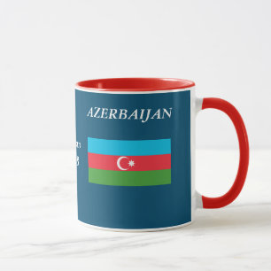 Mug La crête et le drapeau de l'Azerbaïdjan