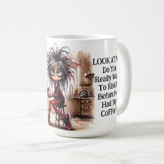 Mug La Dame du café excentrique Risque De La Musique