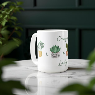 Mug La Dame Plante folle Couleur d'eau chic Plantes p