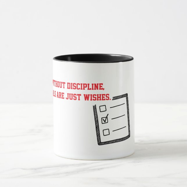 Mug La Discipline Transforme les Objectifs en Réalité (Centre)